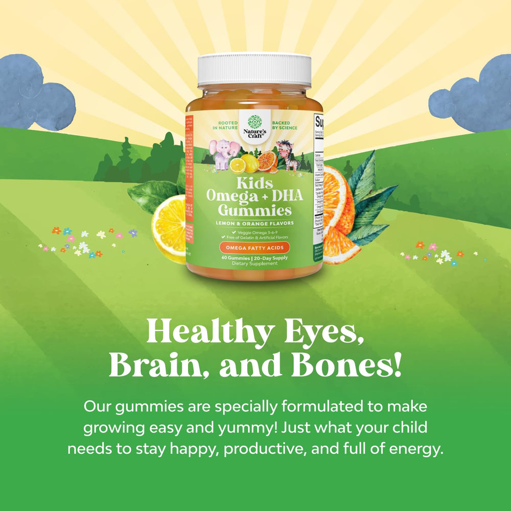 Graphic representing brain and vision support for kids