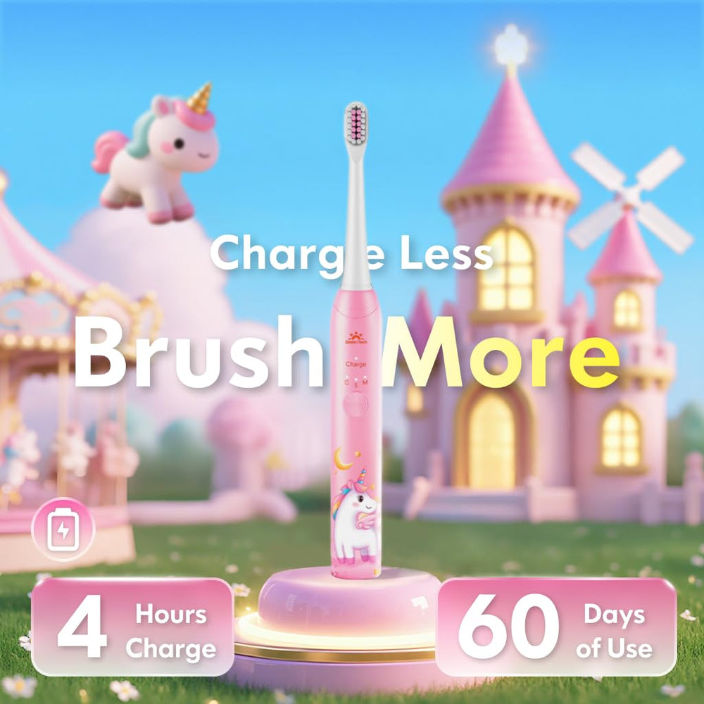 Includes 4 brush heads and 3 brushing modes for kids