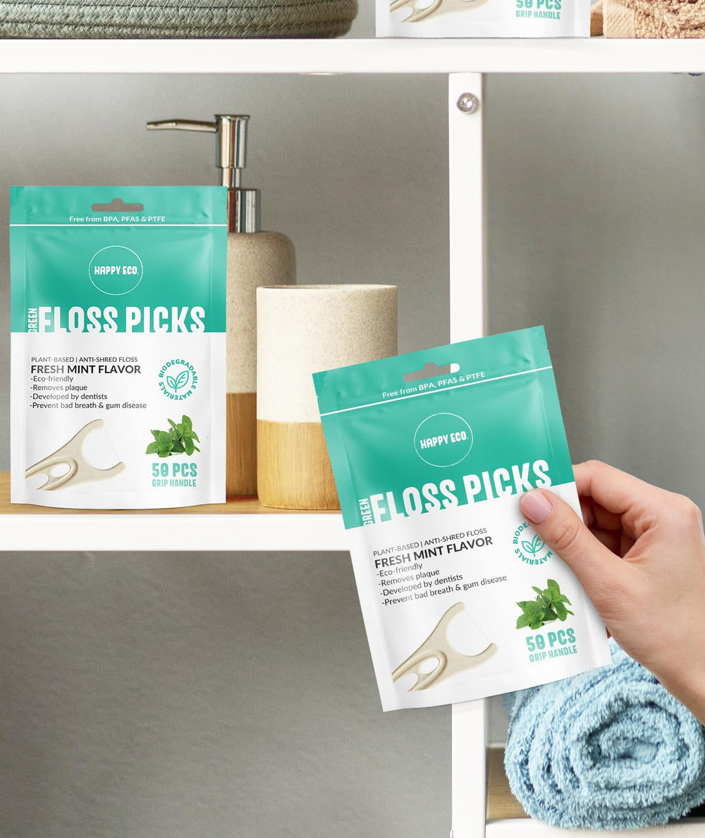 Kids and adults floss picks - gentle dental cleaning