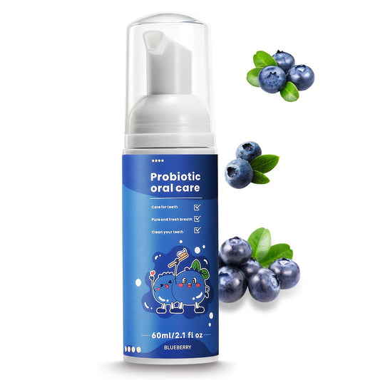 Blueberry mint fluoride-free foam toothpaste for kids