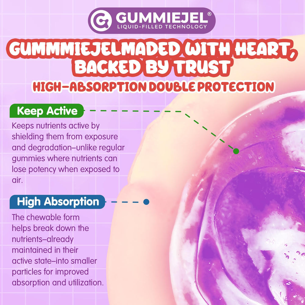 Kids Focus Gummies packaging with 60 count label