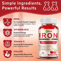 Kid-friendly iron gummies suitable for children and adults