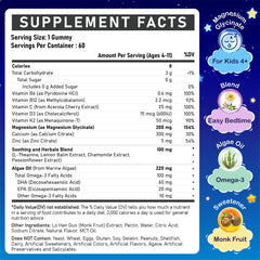 Close-up of sugar-free berry-flavored kids gummies