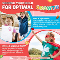 Probiotic strains and prebiotic fiber on packaging
