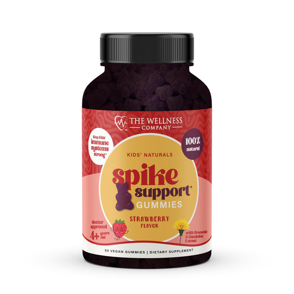 Front label of Kids Naturals Spike Support Gummies bottle