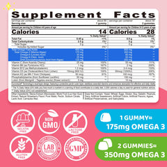 Liquid strawberry-flavored center of the omega-3 gummy