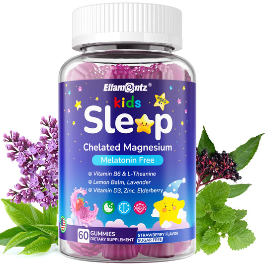 Front view of Kids Sleep Gummies bottle without melatonin