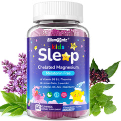 Front view of Kids Sleep Gummies bottle without melatonin
