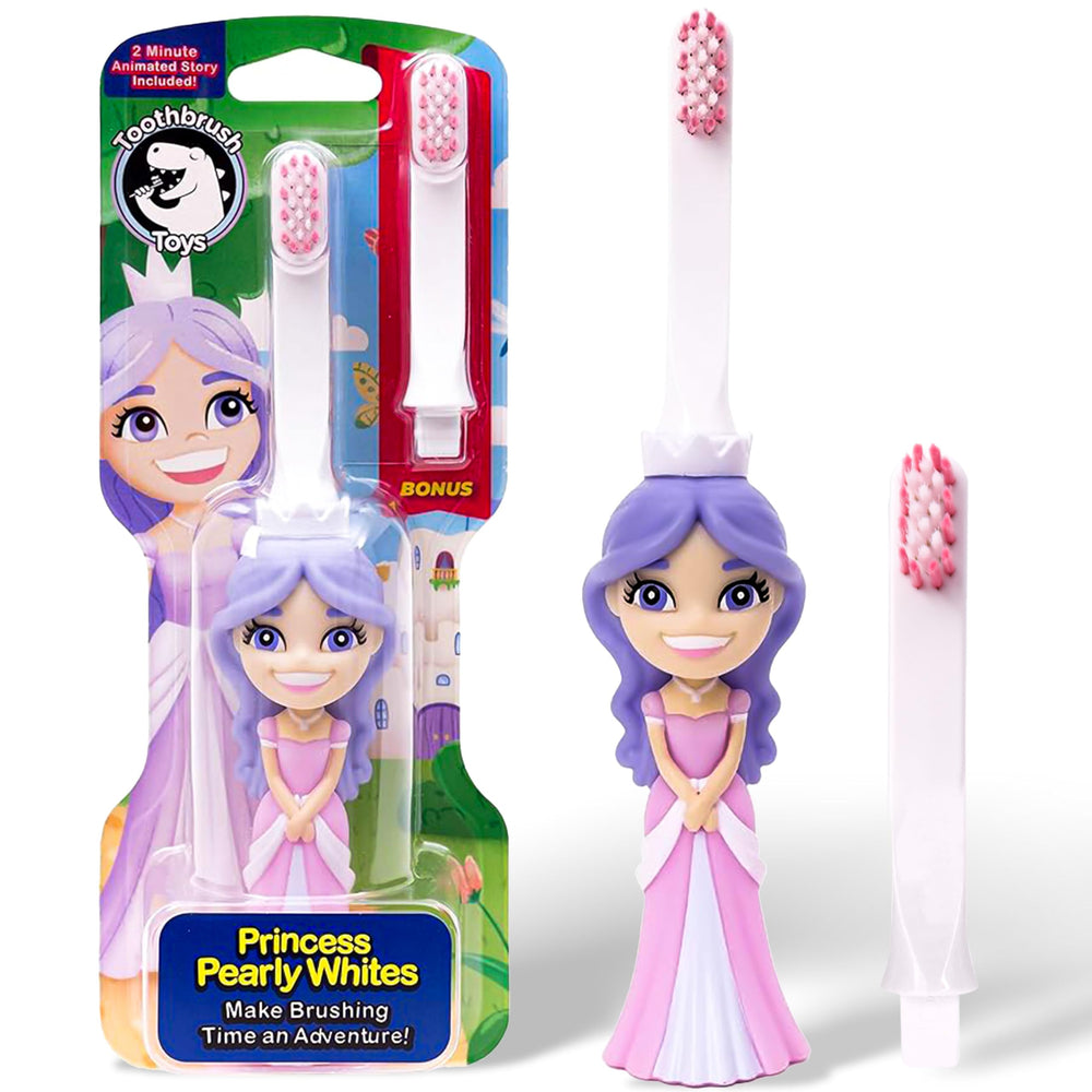 Princess design kids toothbrush for ages 2+