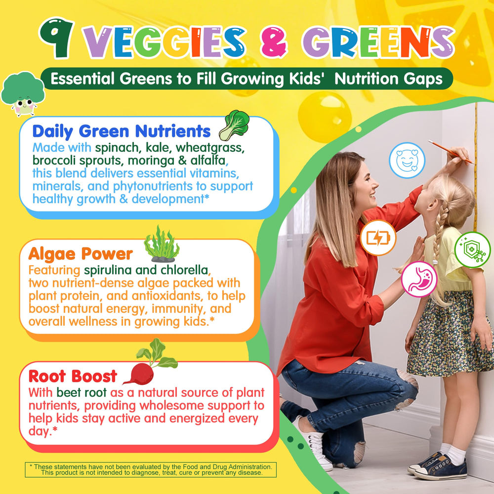 Greens gummies with spirulina and spinach