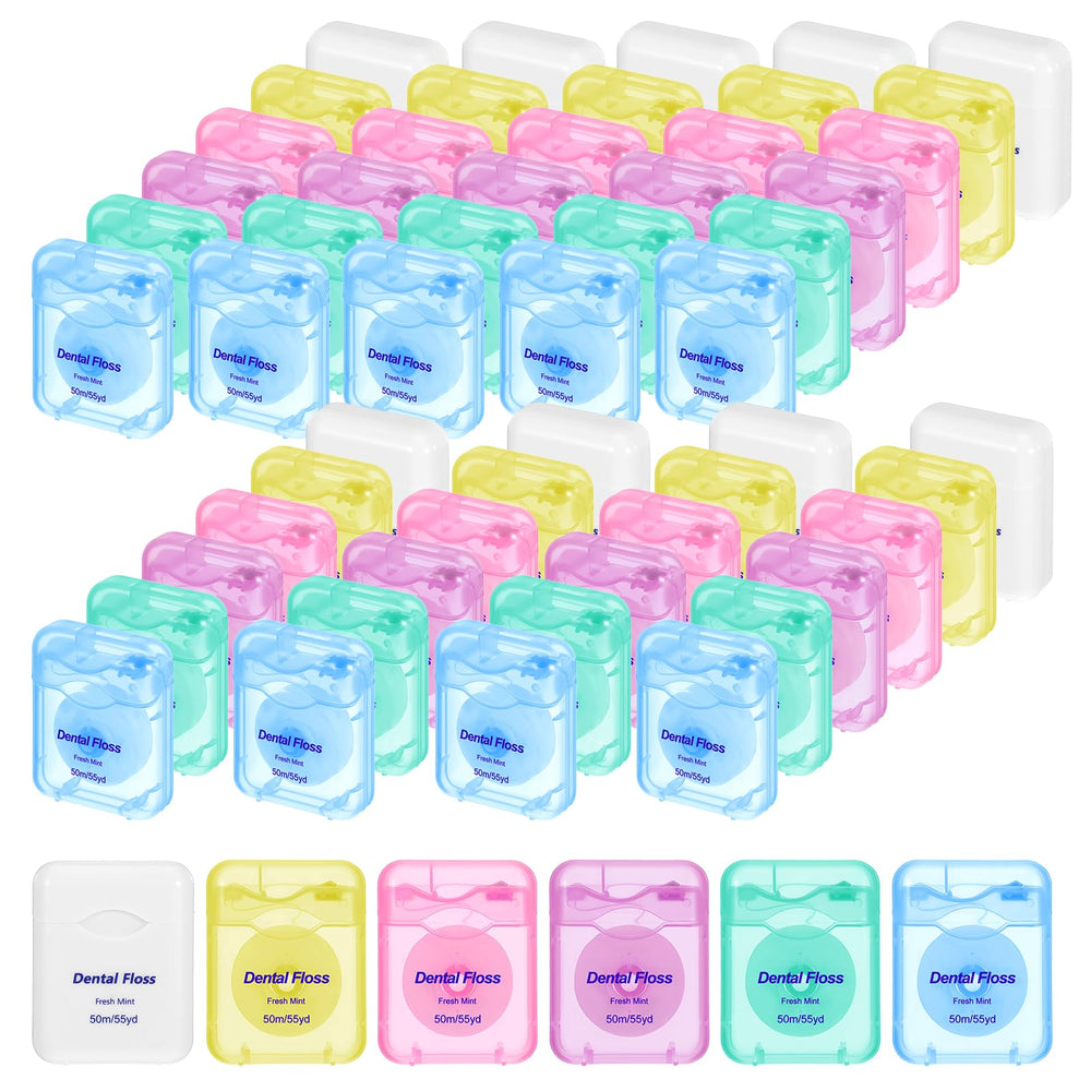 Kifmurase 60Pcs Dental Floss bulk mint flavor assorted colors packaging