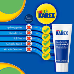 Fluoride-free and SLS-free label on packaging
