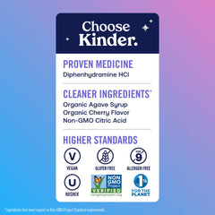 Organic cherry-flavored KinderMed Kids' Allergy