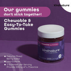 Berry-flavored L-Theanine gummies designed for kids 4+