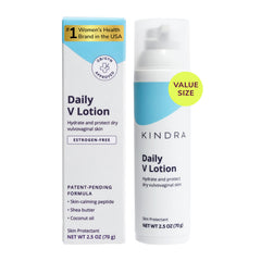 Kindra Daily V Moisturizer Lotion XL bottle front for intimate comfort