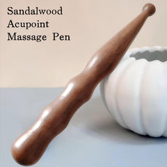 Smooth sandalwood grip for comfortable massage sessions