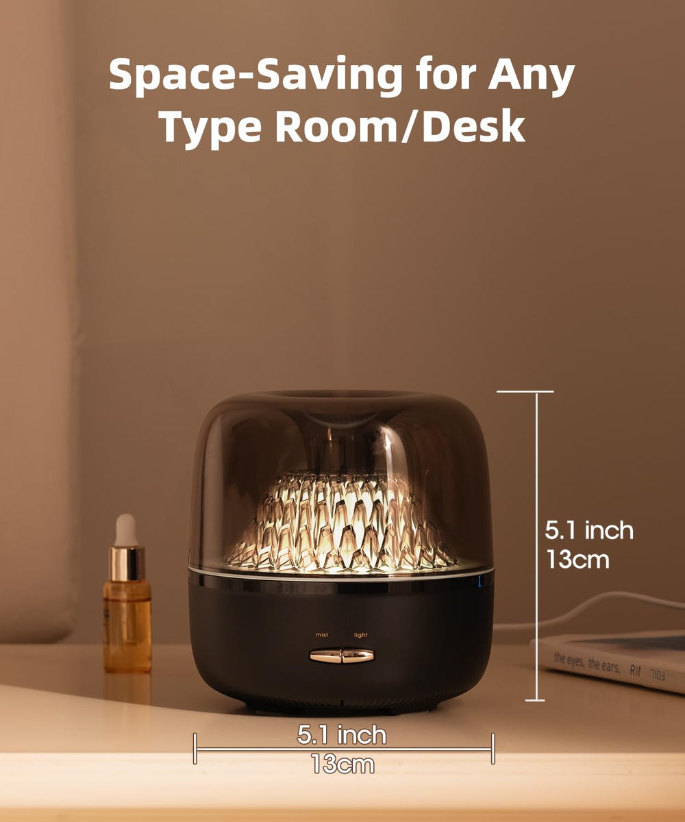 Close-up of KinYiLO diffuser showing the 7 LED color options