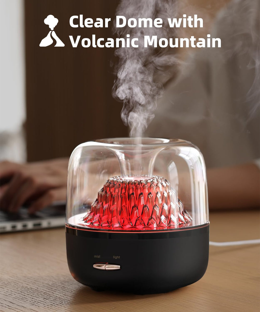 Ultrasonic mist emanating from KinYiLO diffuser for aromatherapy