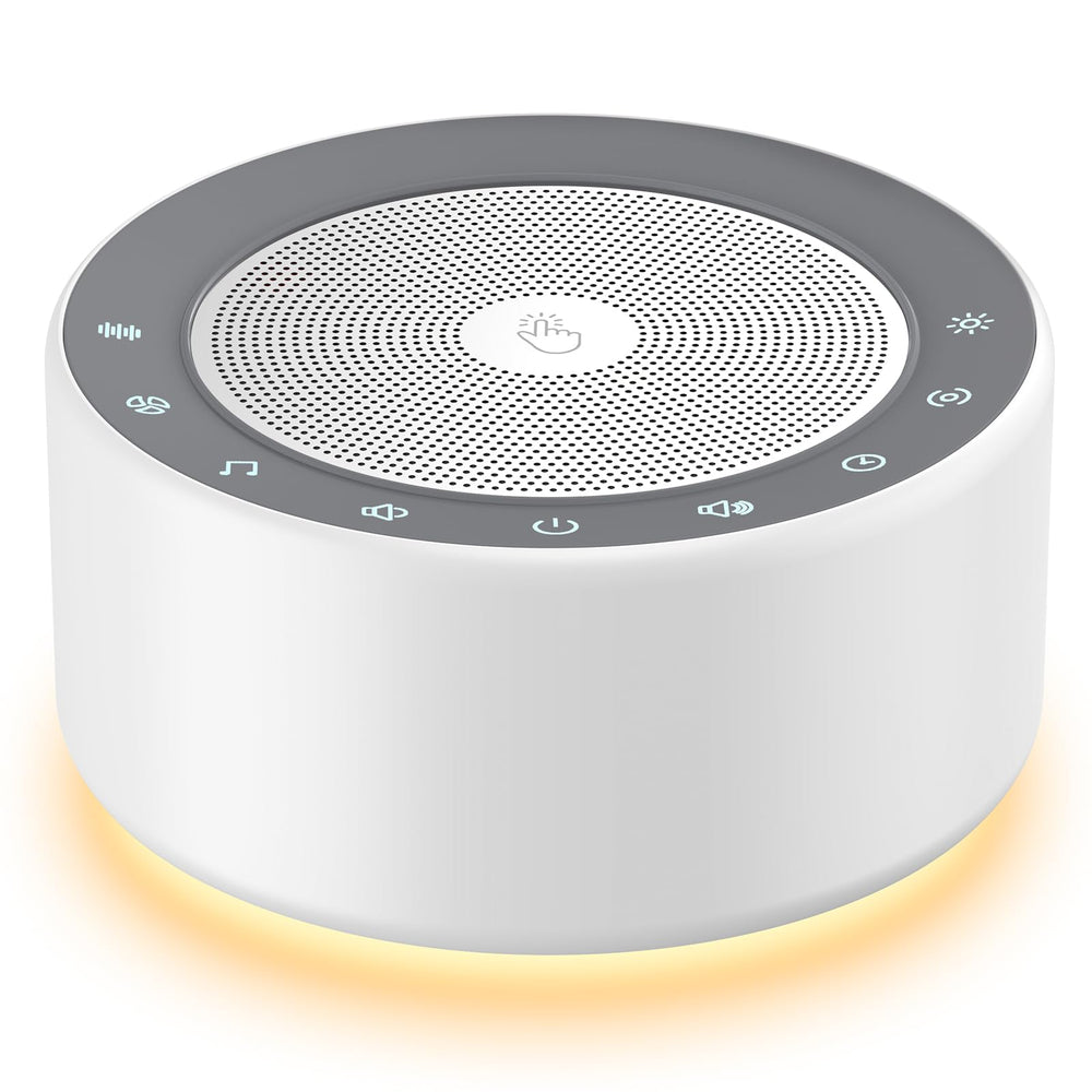 Kipcush white noise machine nursery lamp front view for calm bedtime routine
