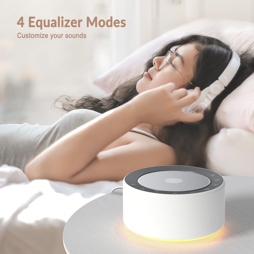 Kipcush white noise machine tap-control night light close-up for easy dark-room use