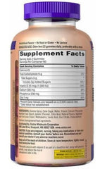 Close-up of Kirkland calcium gummies in bottle