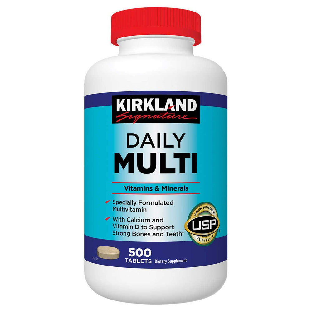 Kirkland Signature Daily Multi 2-pack bottle front view