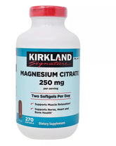 Kirkland Signature Magnesium Citrate Softgels bottle front