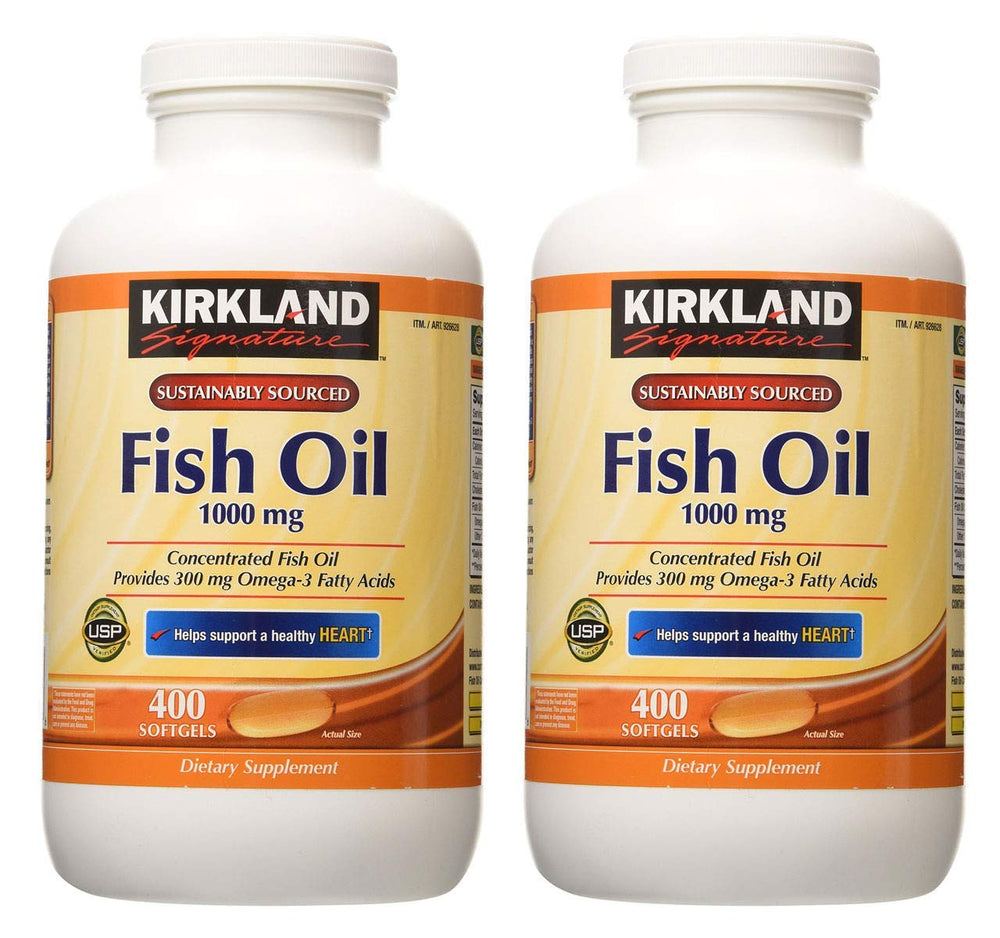 Kirkland Signature Fish Oil Concentrate 2 Pack bottle