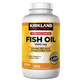 Kirkland Signature Natural Fish Oil 1000 mg bottle with 300 mg Omega-3 (Pack of 2)