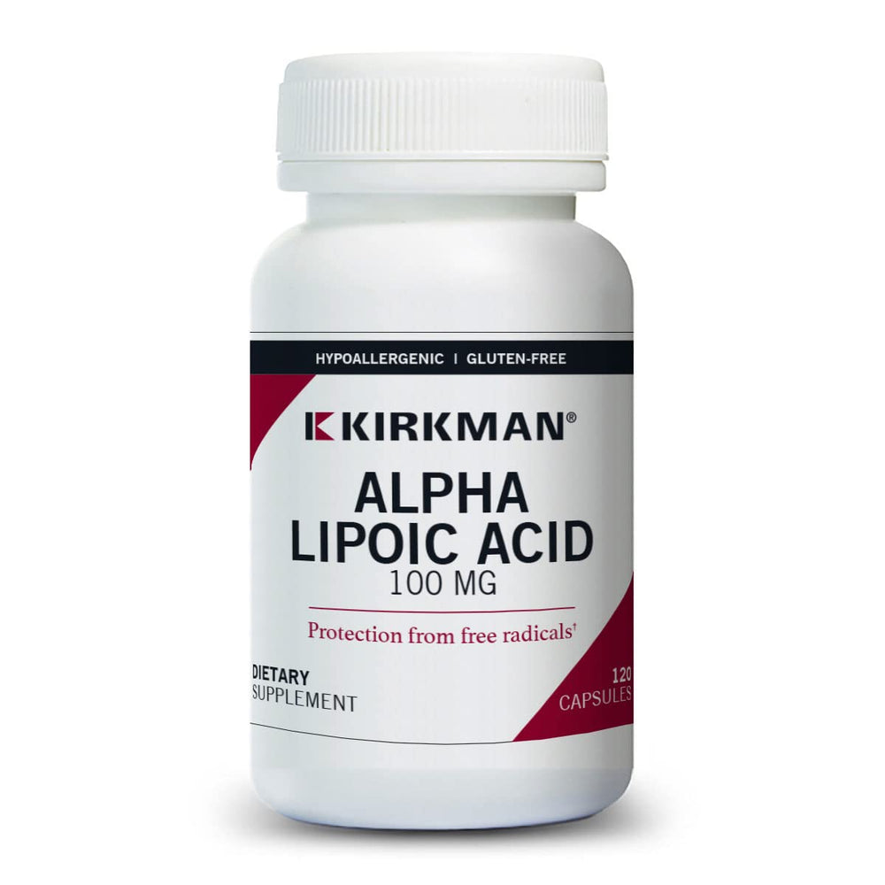 Kirkman Alpha Lipoic Acid 100 mg bottle label