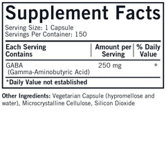 Kirkman GABA 250 mg label close-up
