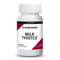 Kirkman Milk Thistle 100 mg vegetarian capsules bottle front