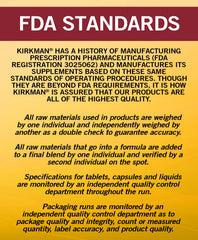 Kirkman Ultra Tested quality assurance seal on packaging