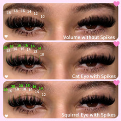 Kiromiro 10–18mm volume clusters with 14–20mm spikes for layered styles.