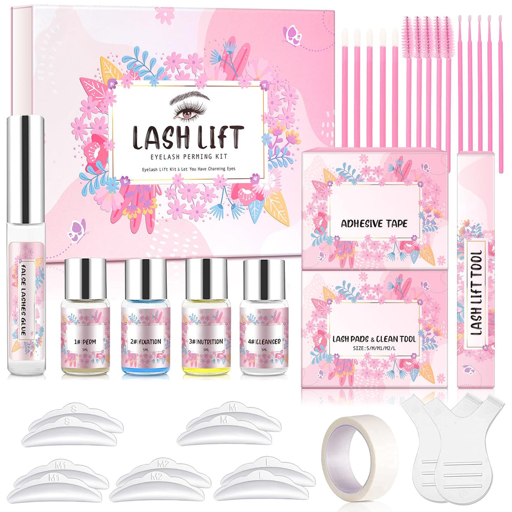 KITNOBLIS lash lift kit packaging demonstrates premium home or salon use benefits