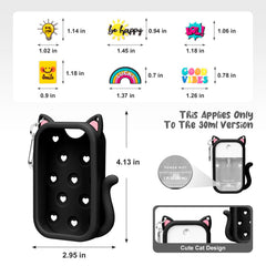 Kivzex cat silicone case back shows croc-style charm holes for customization.