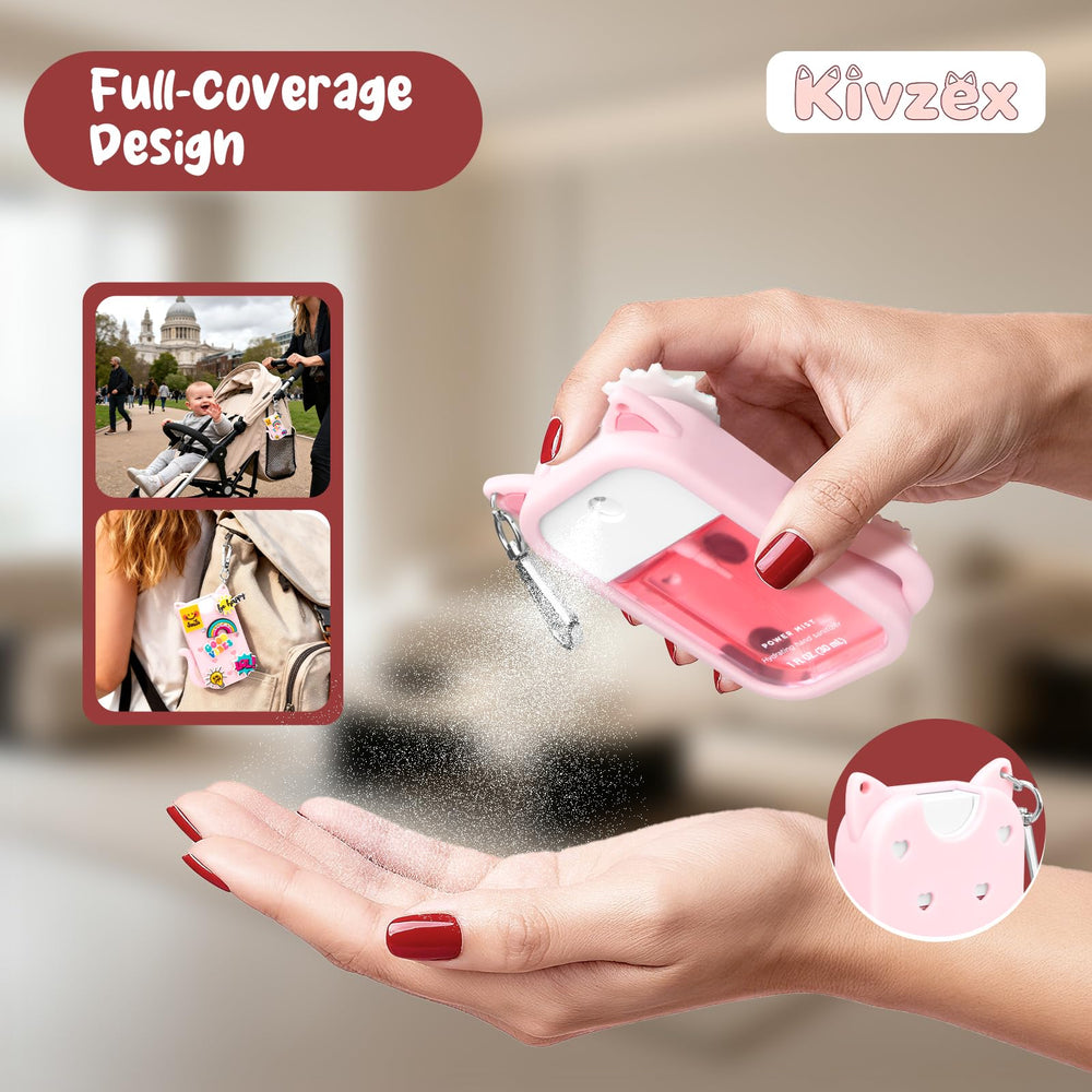 Kivzex cat-design charms holes add personalized flair to Touchland case.