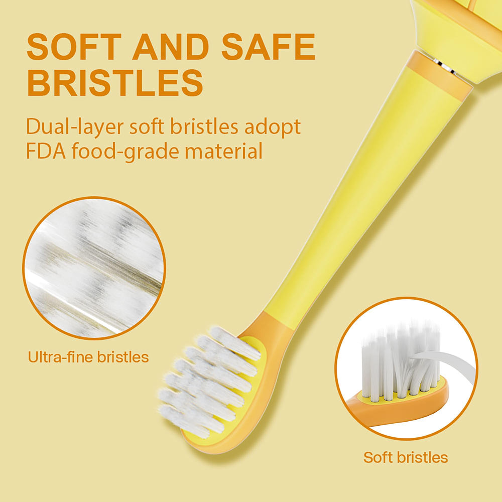 Side view showing ergonomic silicone handle