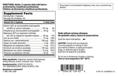 Illustration of broad spectrum trace minerals in the iron-free blend