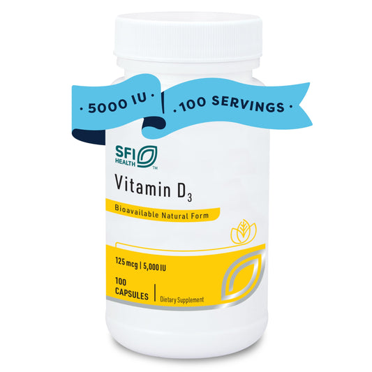 Klaire Labs SFI Health Vitamin D3 5000 IU bottle front