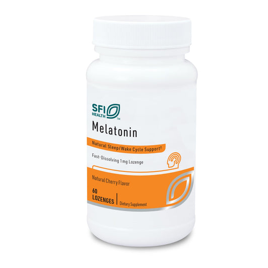 Klaire Labs SFI Health Melatonin Lozenge packaging with cherry flavor