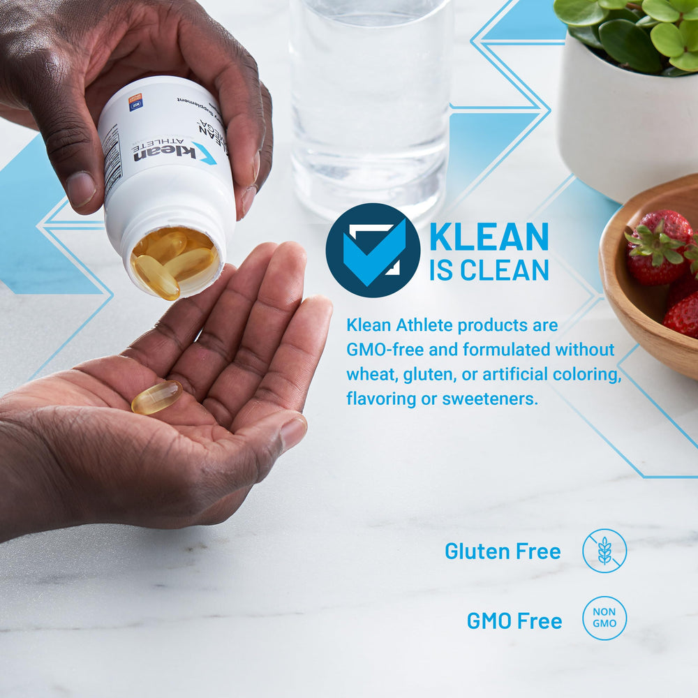 Back label with supplement facts for Klean DHA