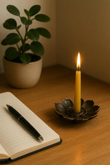 Kline Meditation Beeswax Candles hand-dipped finish with delicate, artisan look.