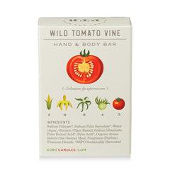 Close-up of KOBO Wild Tomato Vine soap surface