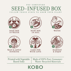 Packaging and plantable box for KOBO Sweet Sunflower Candle