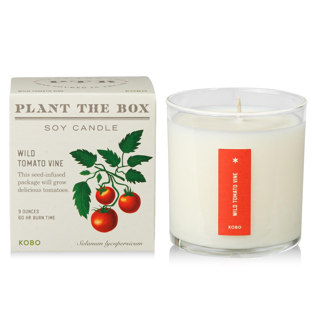 KOBO Wild Tomato Vine Candle in plantable 9 oz box