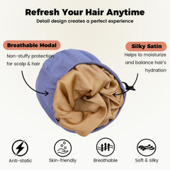 Koeuoi Silk Bonnet fits braids and locs for gentle protection.