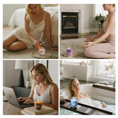 KOIMYSA Lavender Candle gift packaging emphasizes ready-to-gift presentation.