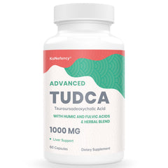 KoNefancy TUDCA Liver Support bottle label showing 1000 mg
