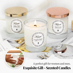 Wick close-up showing clean burn in Dappled Shade candle
